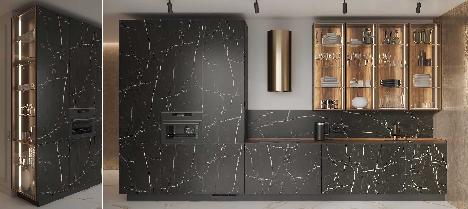 Камень Пьетра Гриджиа чёрный